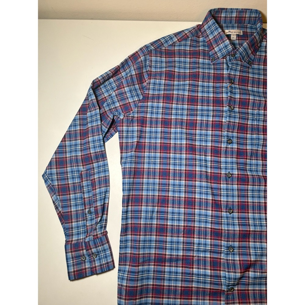 Peter Millar Crown Sport Button Down Plaid Shirt | NWT | Large - Picture 8 of 11